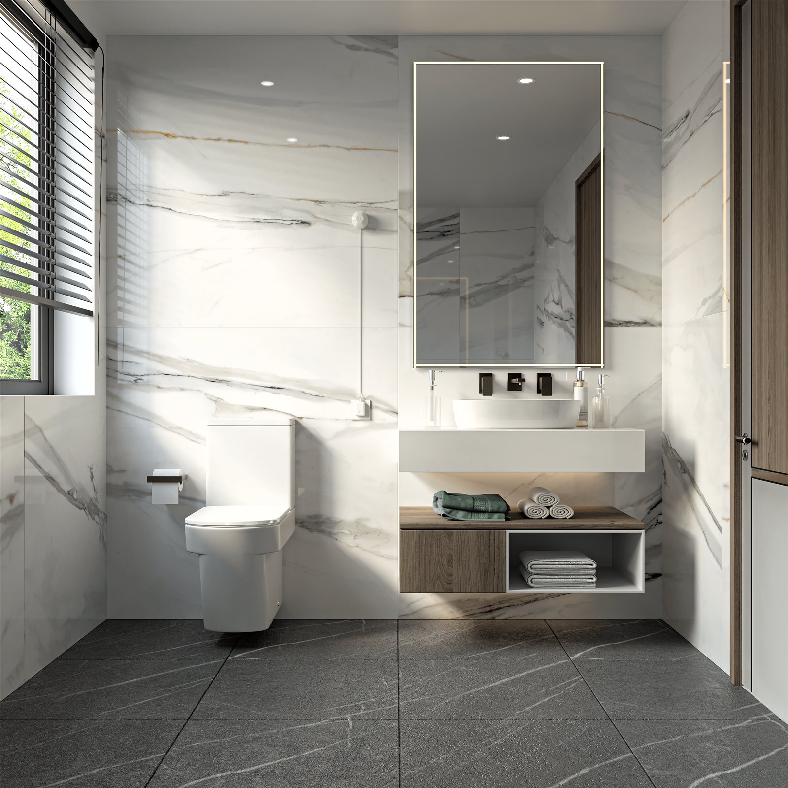 XK-SUHO sensor mounted high in a bathroom
